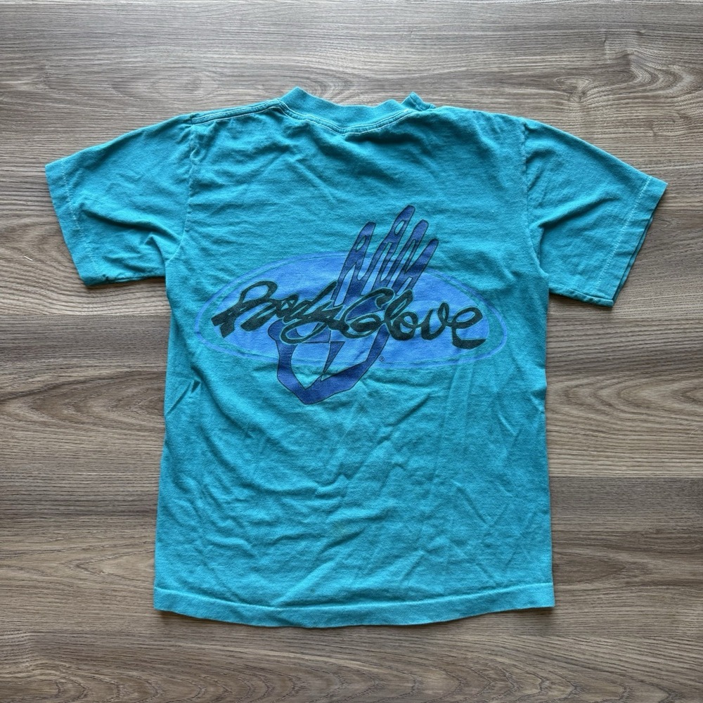 Vintage 90s Body Glove T-Shirt Blue Single Stitch Double Sided USA Surf Skate S